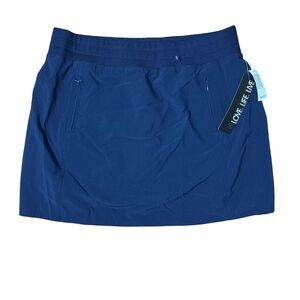 Love Life Live Blue Skort with Pockets Women's